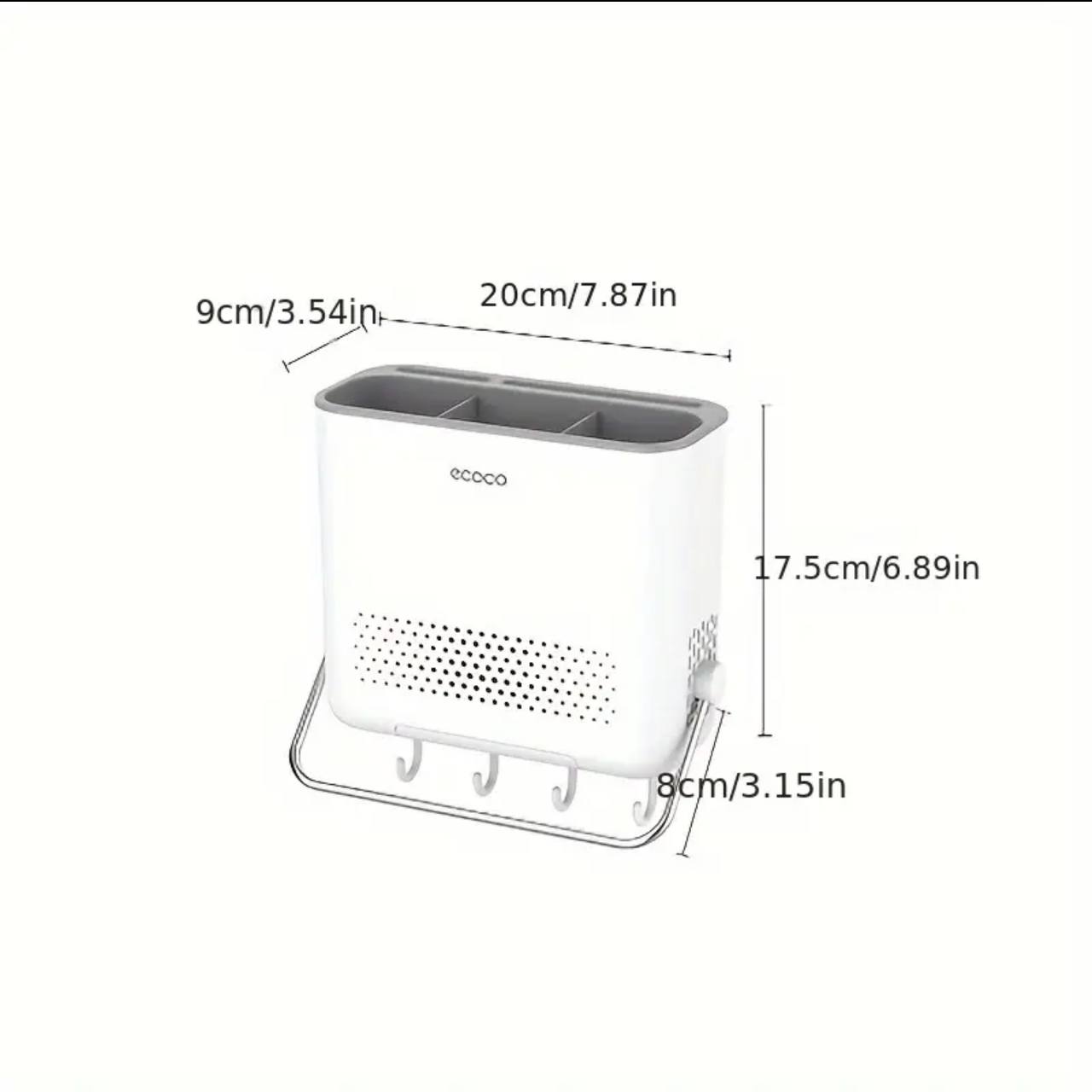 Multi functional kitchen cutlery storage rack drainer