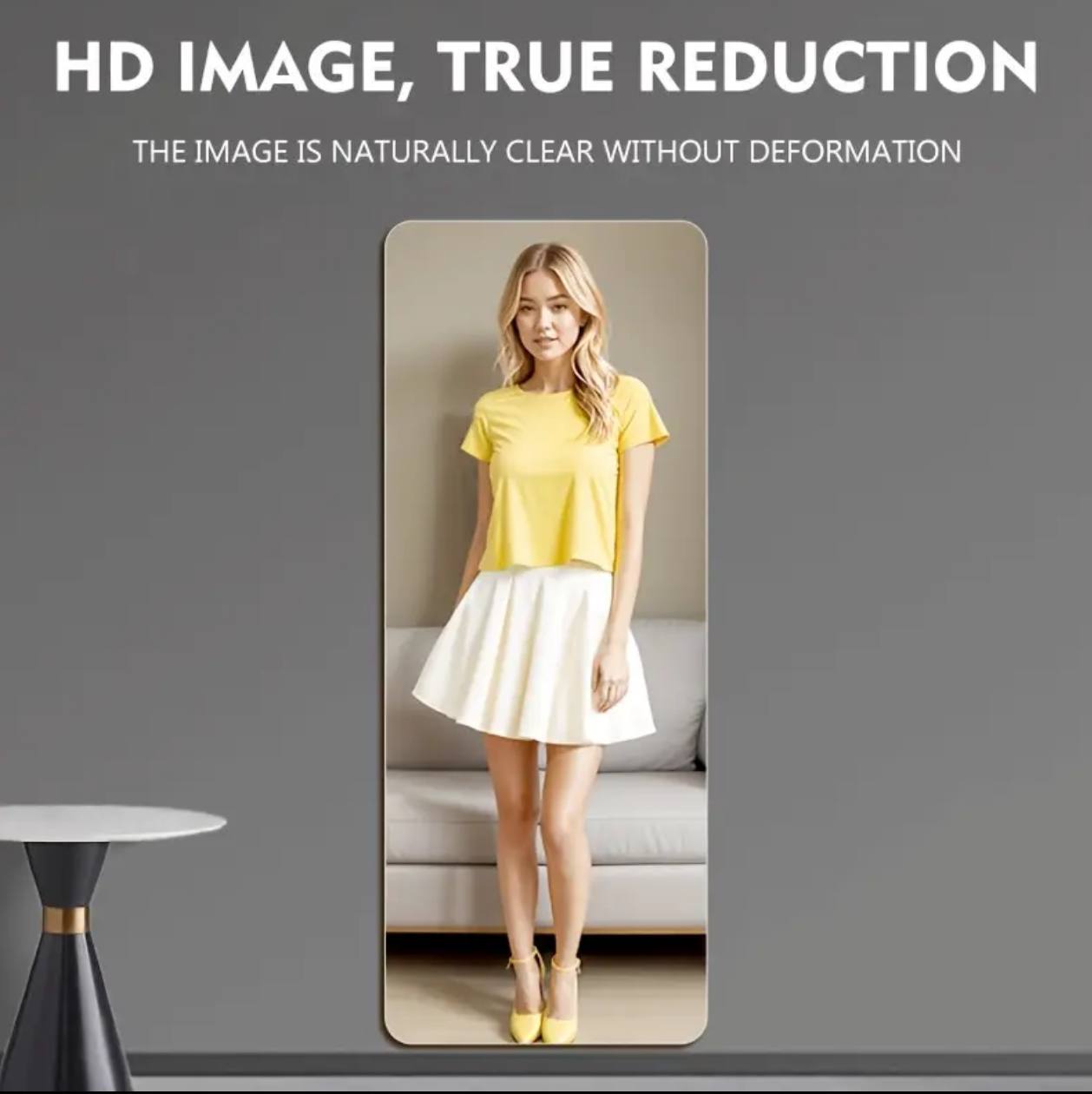 Flexible wall mounted mirror