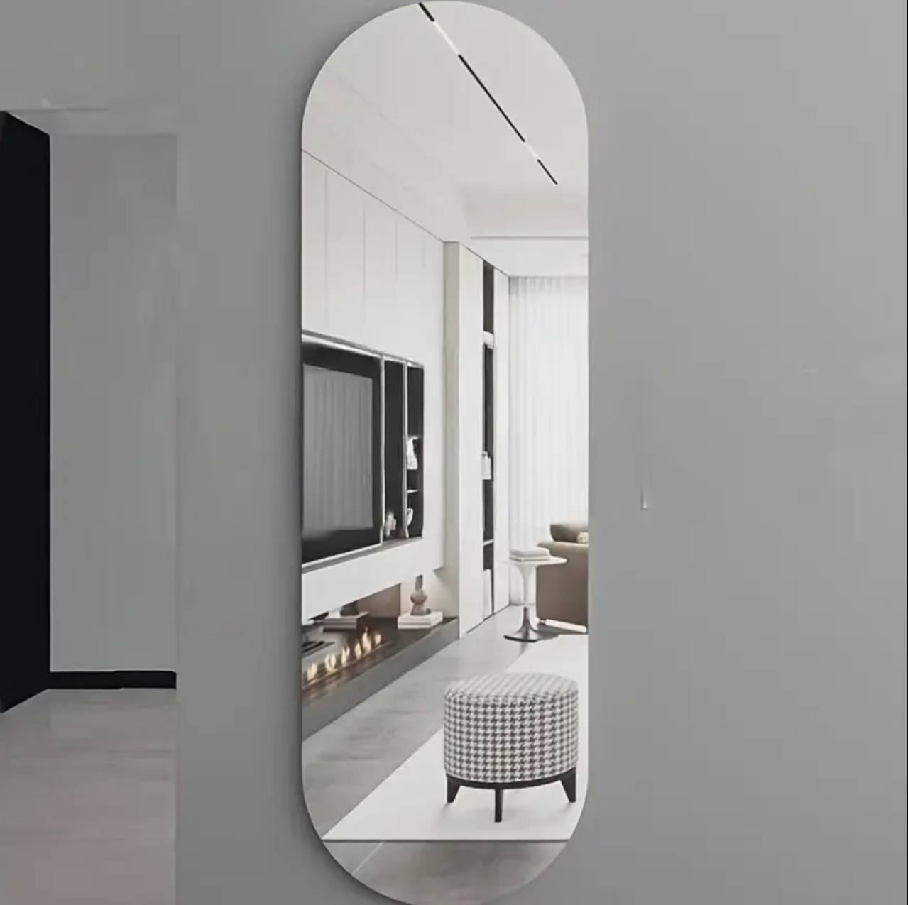 Flexible wall mounted mirror