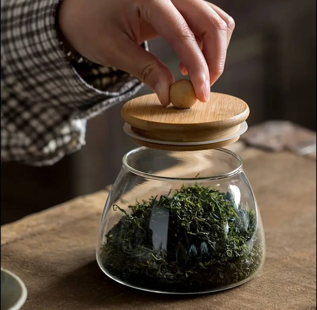 Glass storage containers /canisters
With Bamboo lid