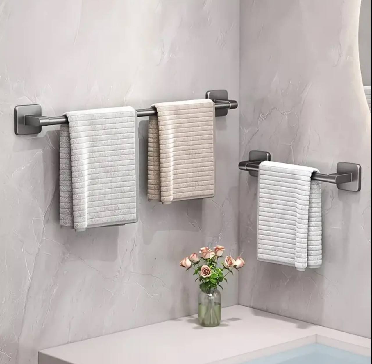 Easy-Install Wall-Mounted Towel Rack