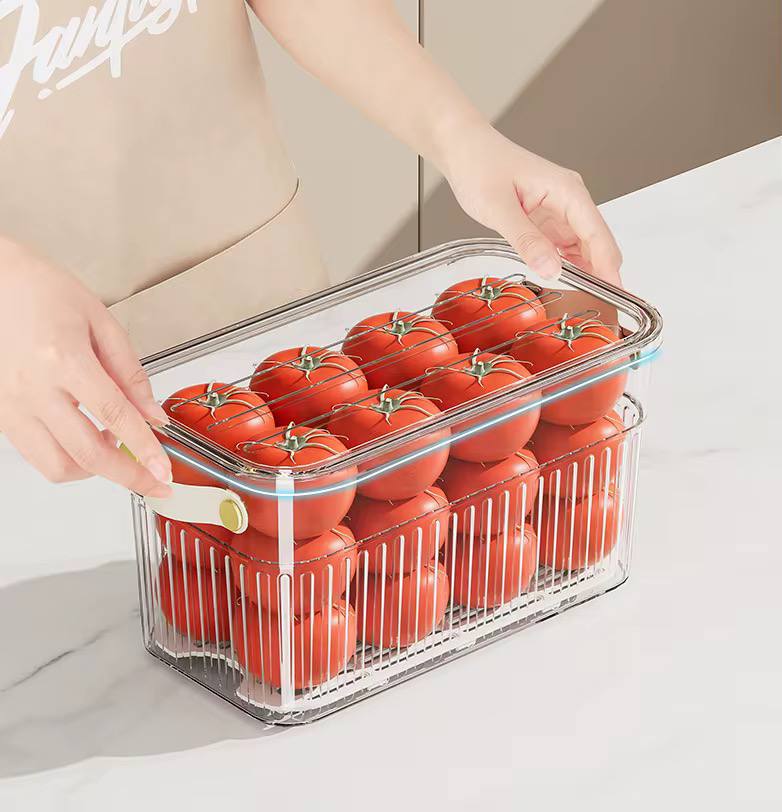 Stackable acrylic fridge containers