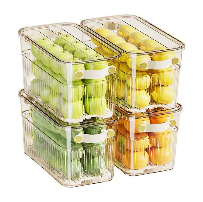 Stackable acrylic fridge containers