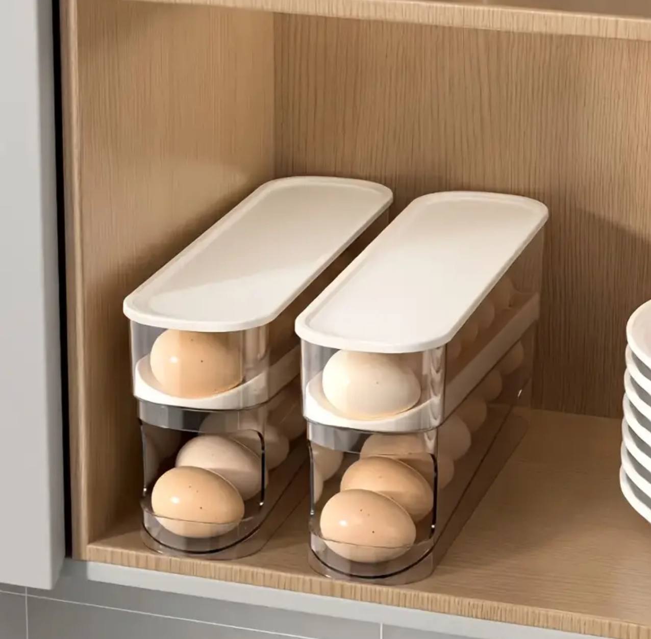 Double Layer Rolling Egg Dispenser
Material hard plastic
