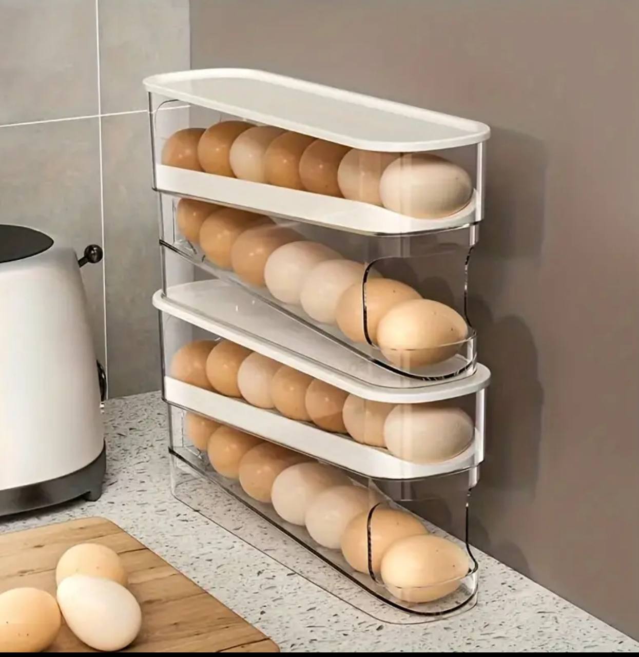 Double Layer Rolling Egg Dispenser
Material hard plastic