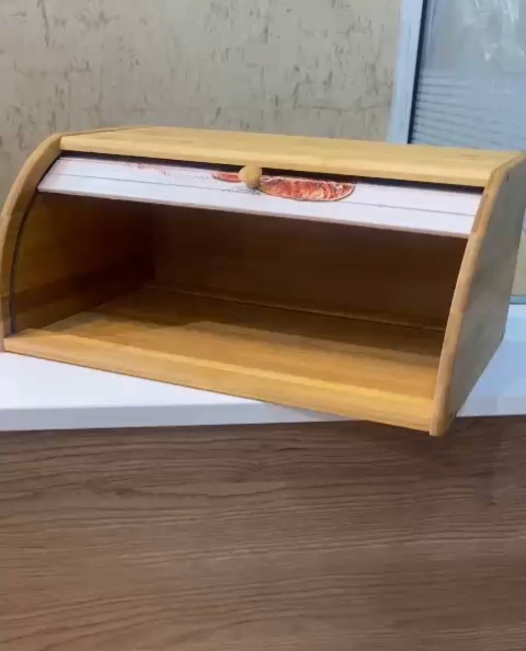 Eco-Friendly Bamboo Bread Bin