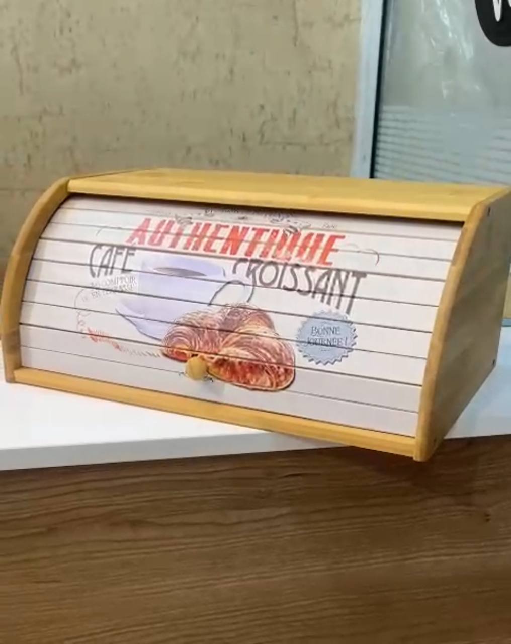 Eco-Friendly Bamboo Bread Bin