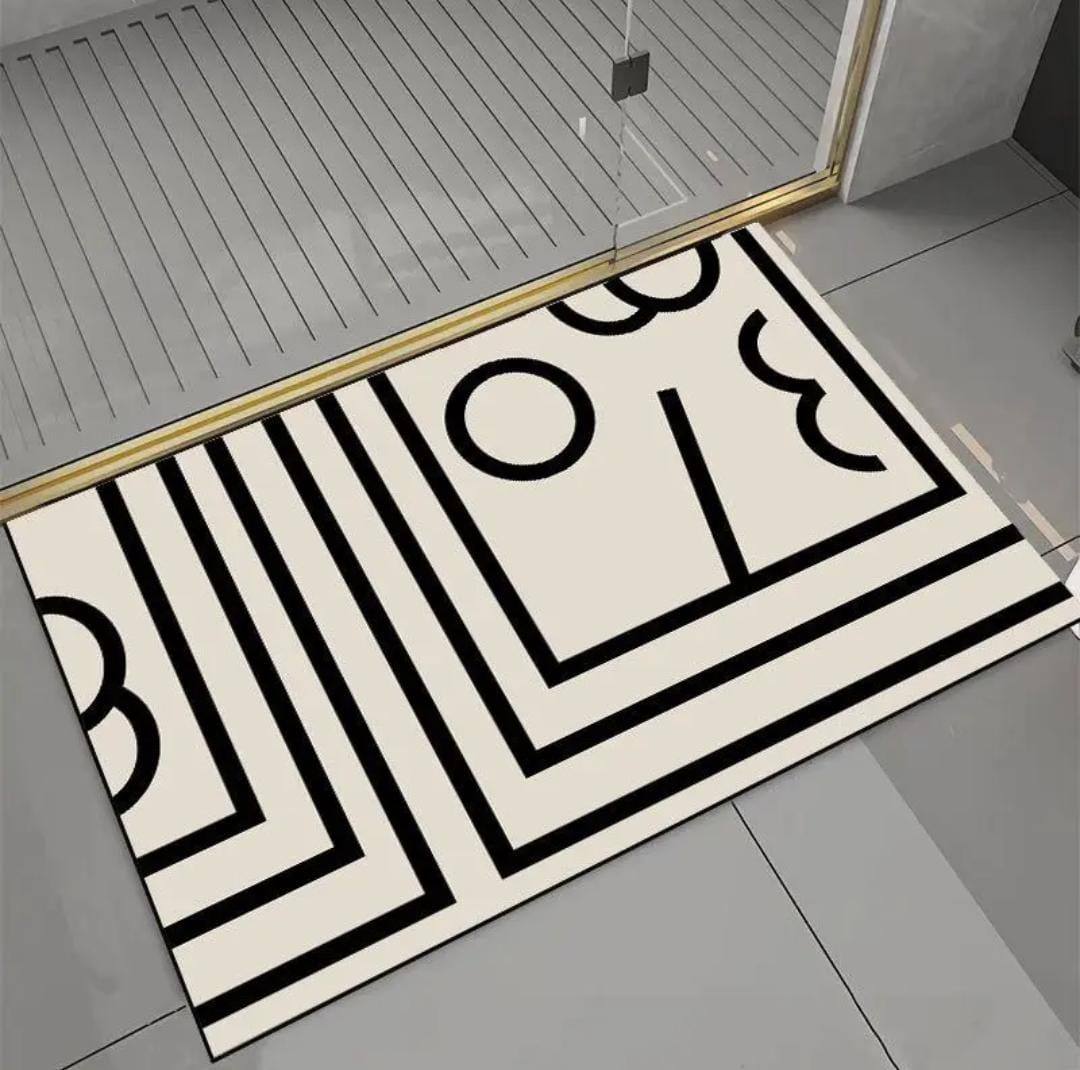 Geometric pattern door/bath mat