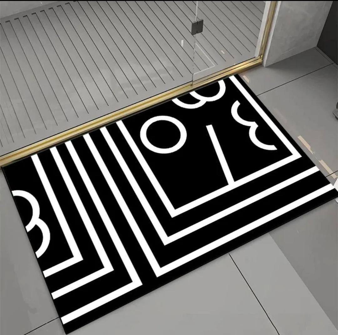Geometric pattern door/bath mat