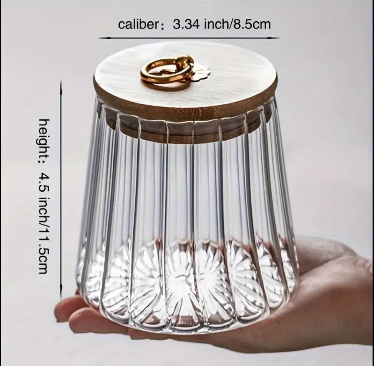 Glass storage containers with Bamboo lid