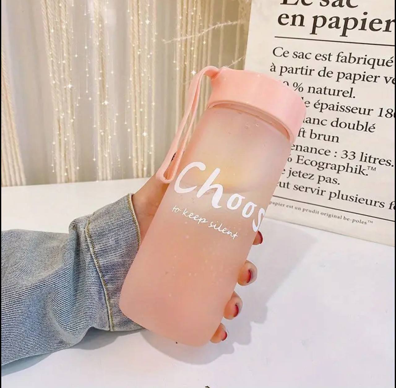 Frosted water bottles