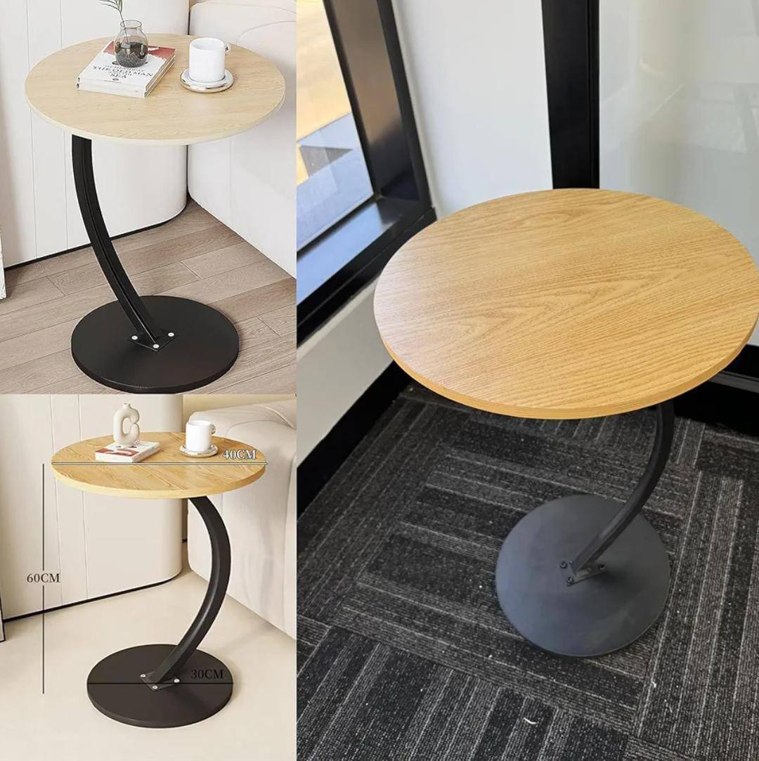 Round C shaped side table