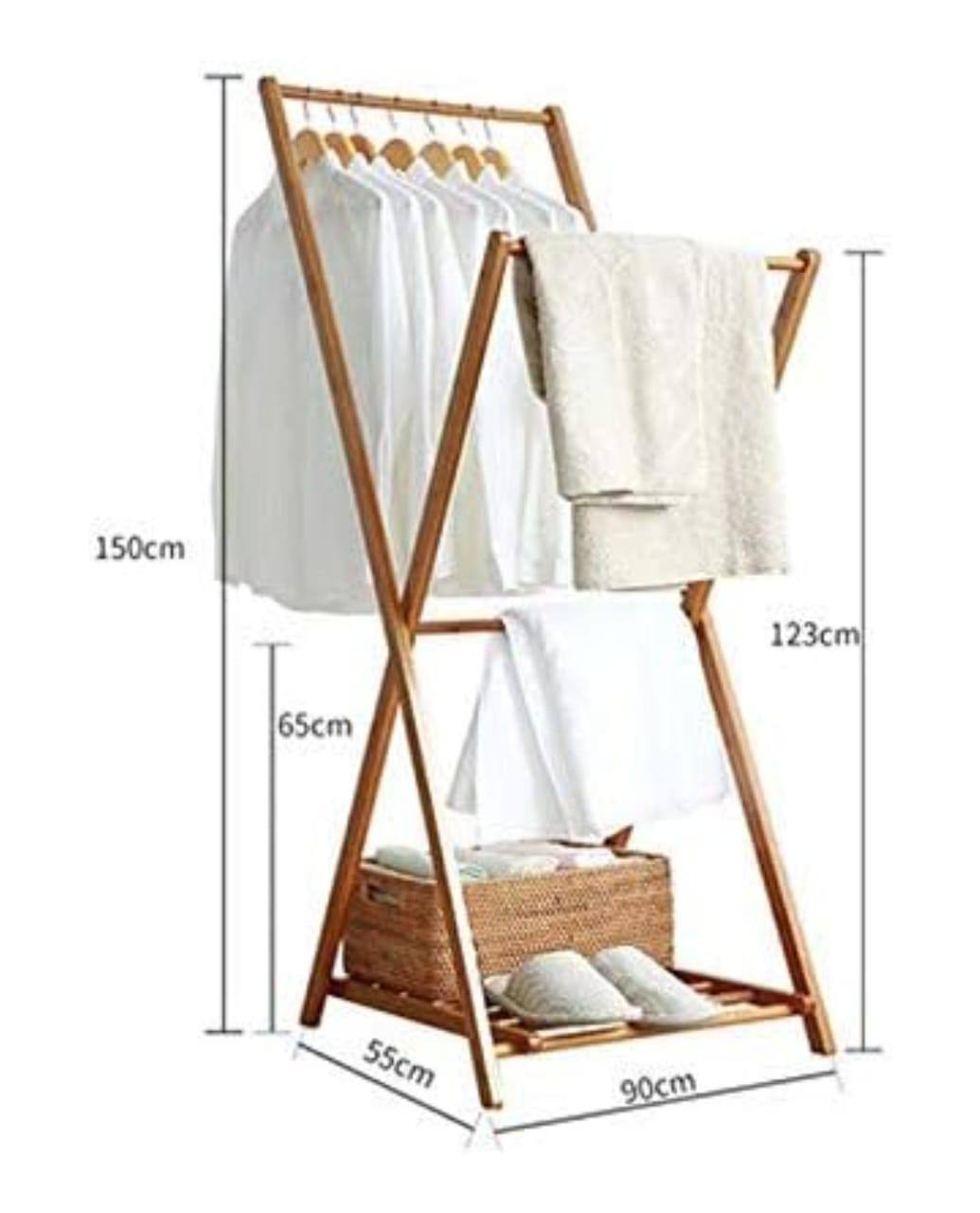 long bamboo Hanging Rack