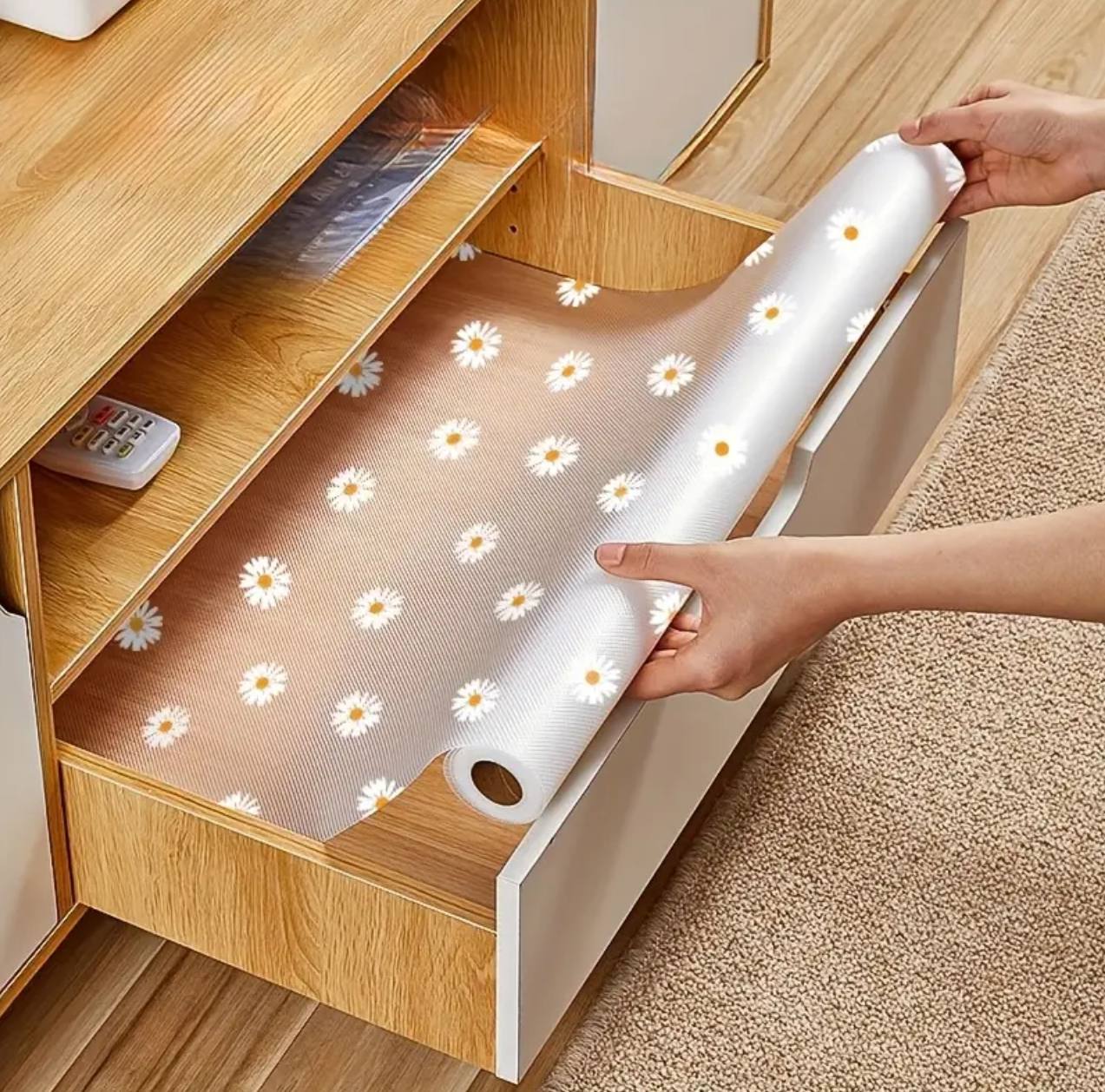 Daisy pattern Kitchen drawer liners