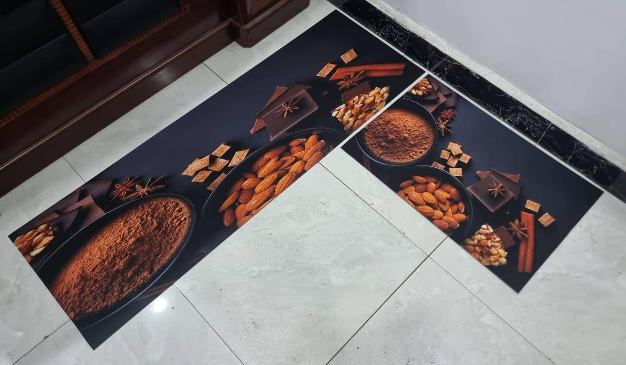 Strong grip Rubber underside floor 3D 2in1 kitchen mat