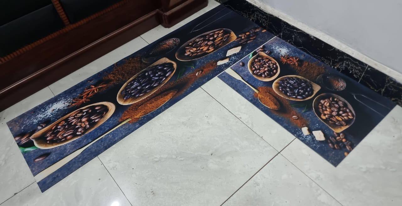 Strong grip Rubber underside floor 3D 2in1 kitchen mat