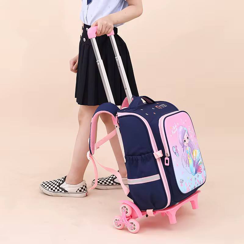 Cartoon themed Rolling Trolley school bag