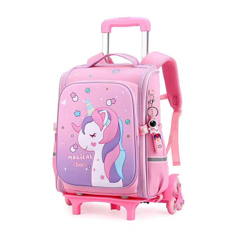 Cartoon themed Rolling Trolley school bag