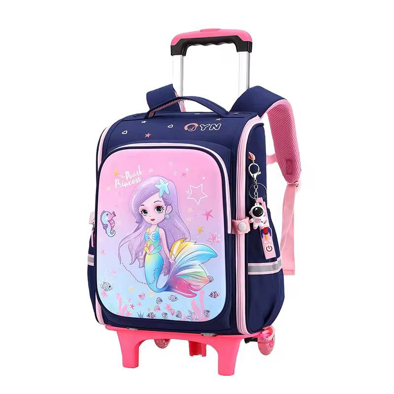 Cartoon themed Rolling Trolley school bag