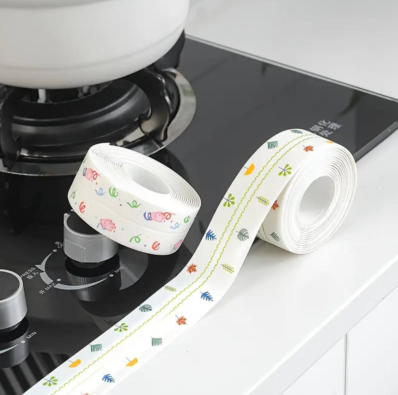 Waterproof silicone caulk gap cover/decorative tape