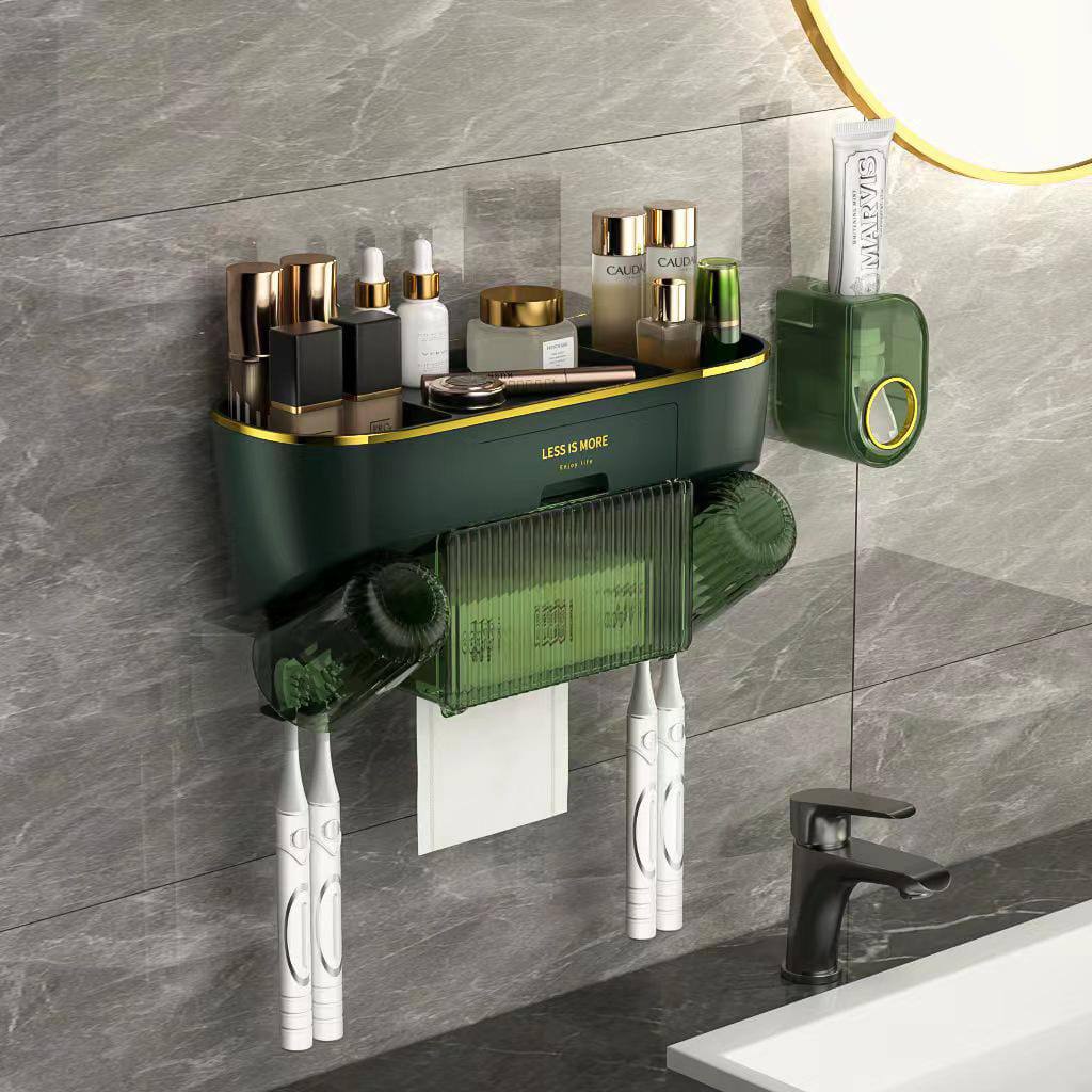 Luxury multifunctional Toothbrush holder and squeezer