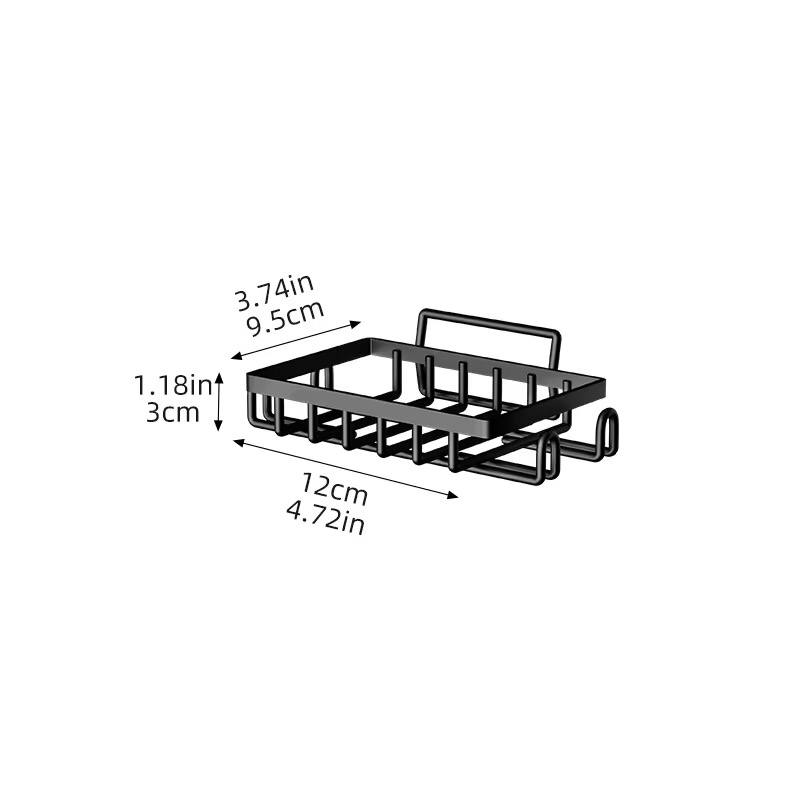 Wall mounted stainless steel soap dish