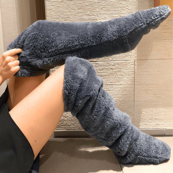Warm long winter thermal leg warmers 
