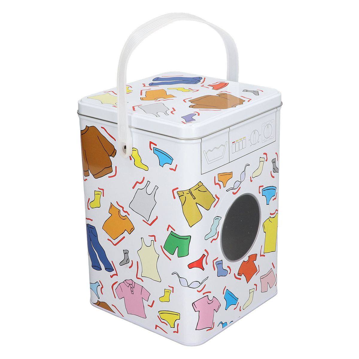 Washing machine themed powder/laundry detergent storage container - 