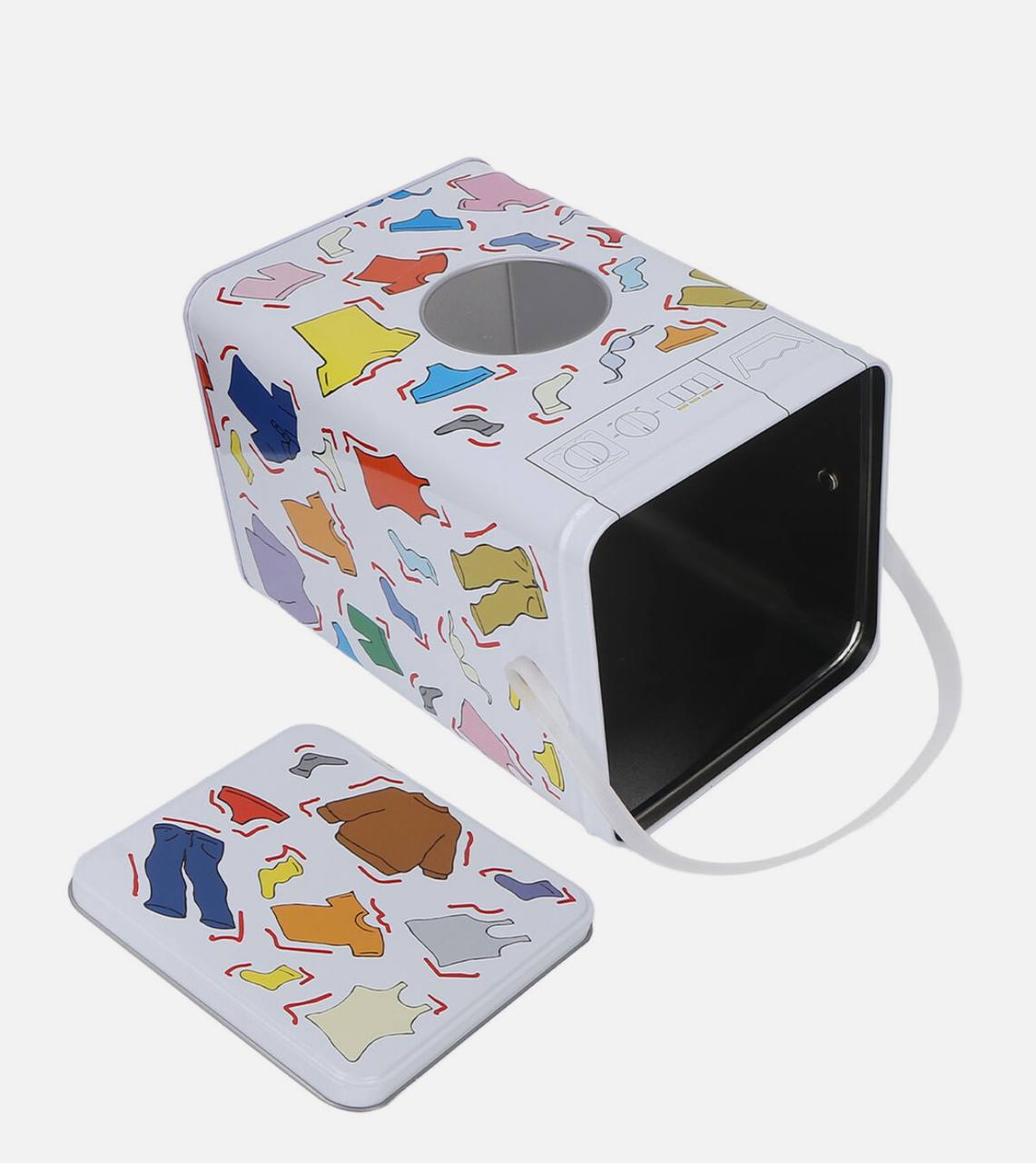 Washing machine themed powder/laundry detergent storage container - 