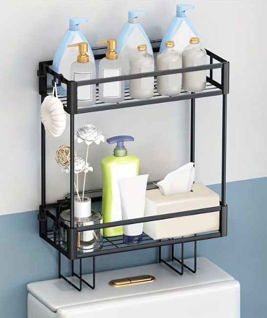 2 tier Space-Saving over the toilet Storage