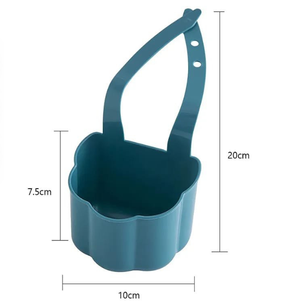 Kitchen Sink Drainer Basket Soap Sponge Holder