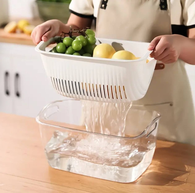 Double layer drain basket