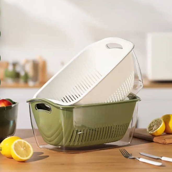 Double layer drain basket