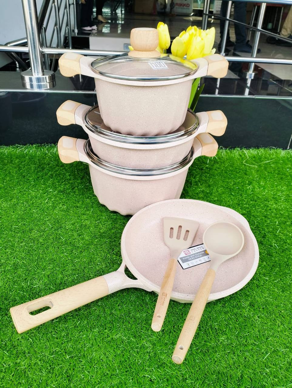 9pcs MGC Granite cookware set