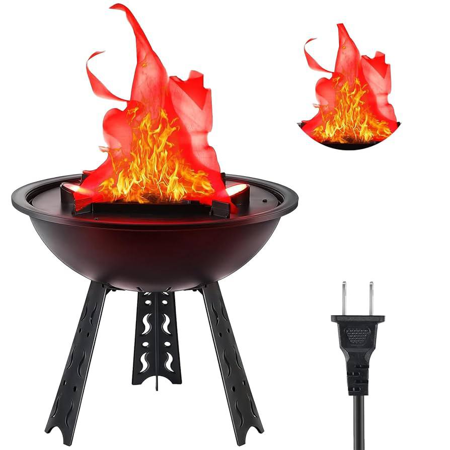 Flammen lampe 3 legged stand fireplace decor piece