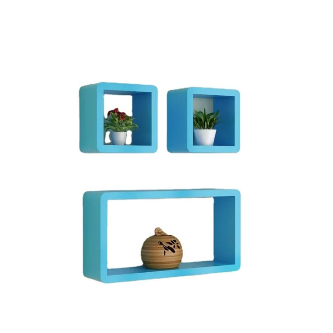 3Pcs Plastic Wood floating shelves