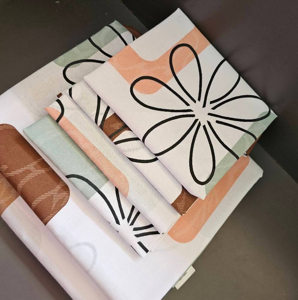 Two Flat Bedsheet Both Printed
4 Pillowcases
