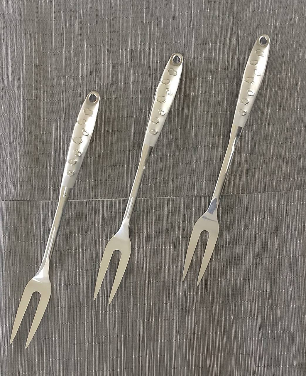 love handle Stainless steel silver serving spoon