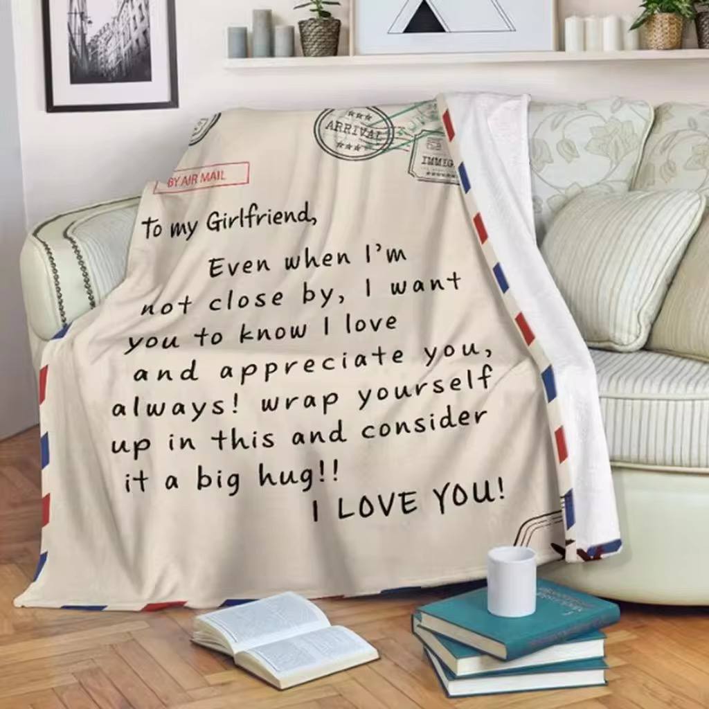 Express letter cossy throw blankets