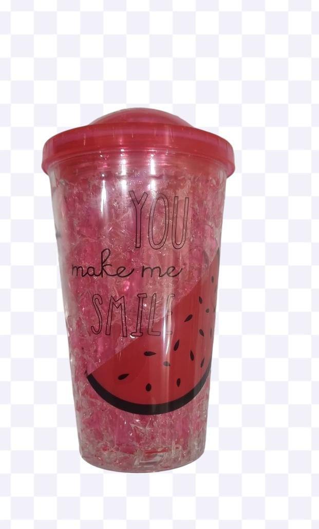 Stylish double wall frost ice smoothie cup