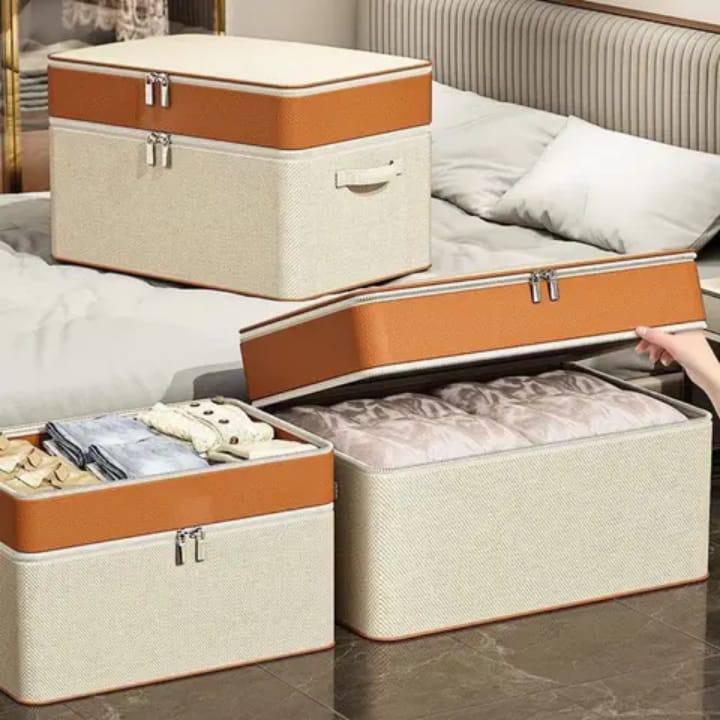 Thick double layer fabric closet organizer
