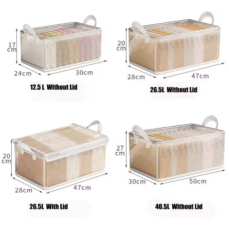 Thick transparent fabric closet organizer