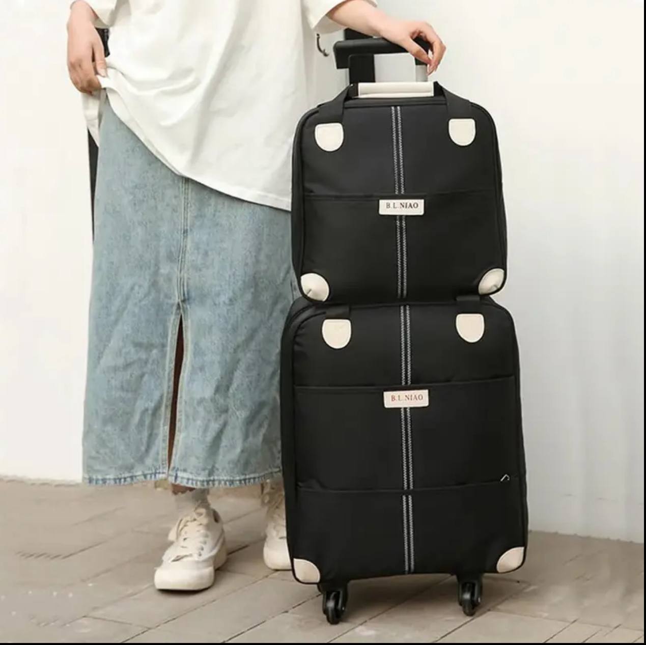 2 in 1 High Quality Big Sizes Trolley Travel Bags