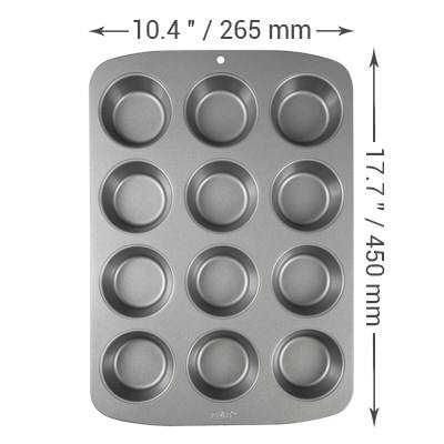 Nonstick 12 hole cupcake baking tin