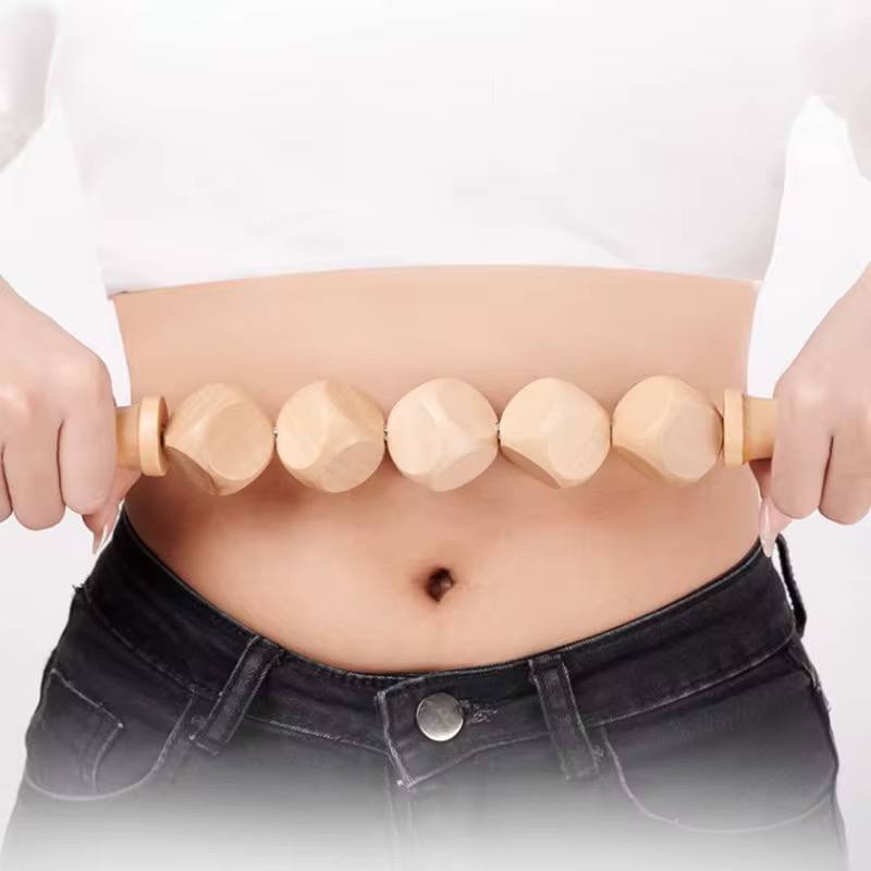 Wooden Massage Roller 6 Cube Design Body Roller Massage Stick