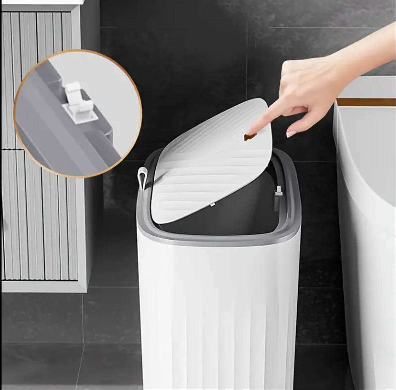Bathroom sanitary dustbins