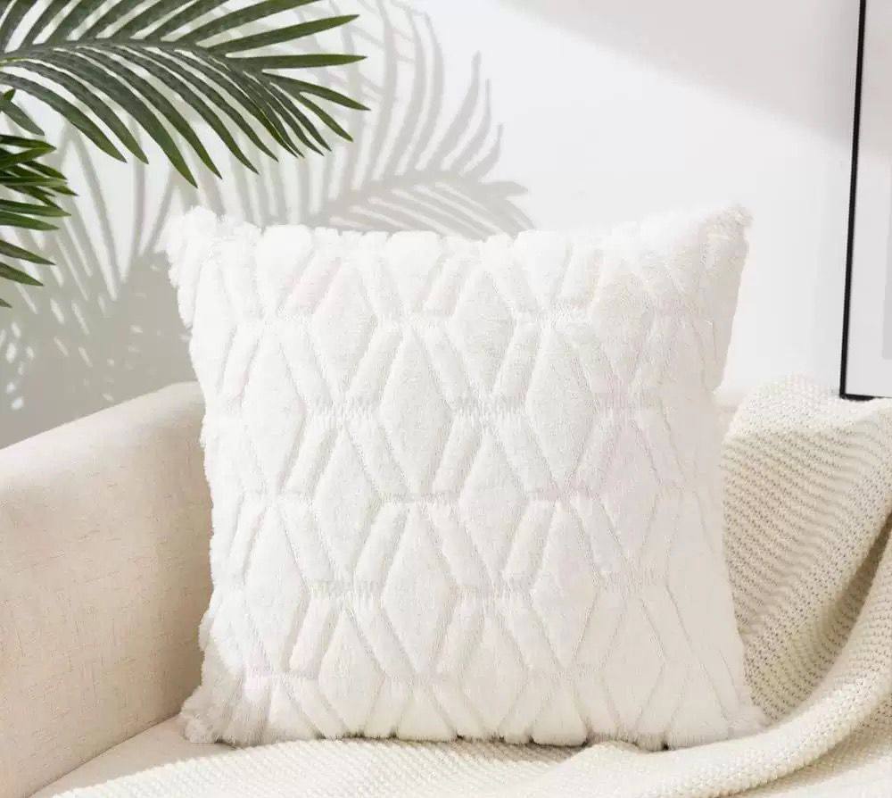 Luxurious home decorative plush throw pillow covers