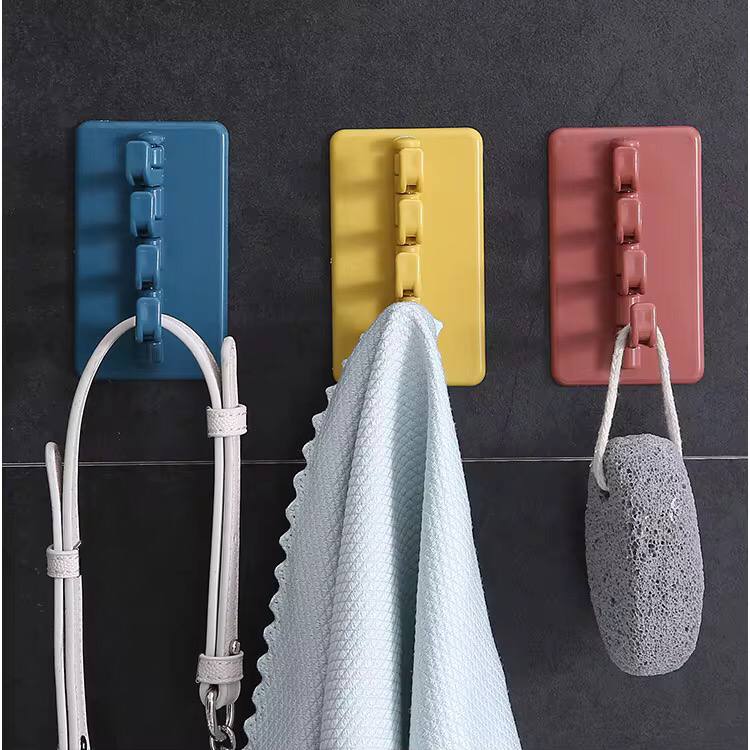 Wall Adhesive 4 way hooks each design with 4 hooking points