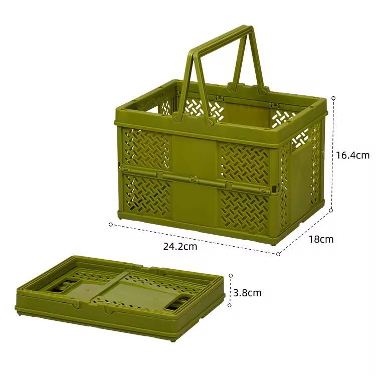 Foldable/Collapsible multifunctional stackable basket with handles