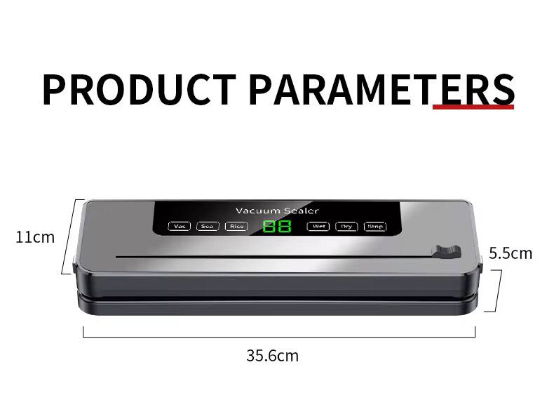 Electric vacuum sealer machine with 50pcs free packaging papers